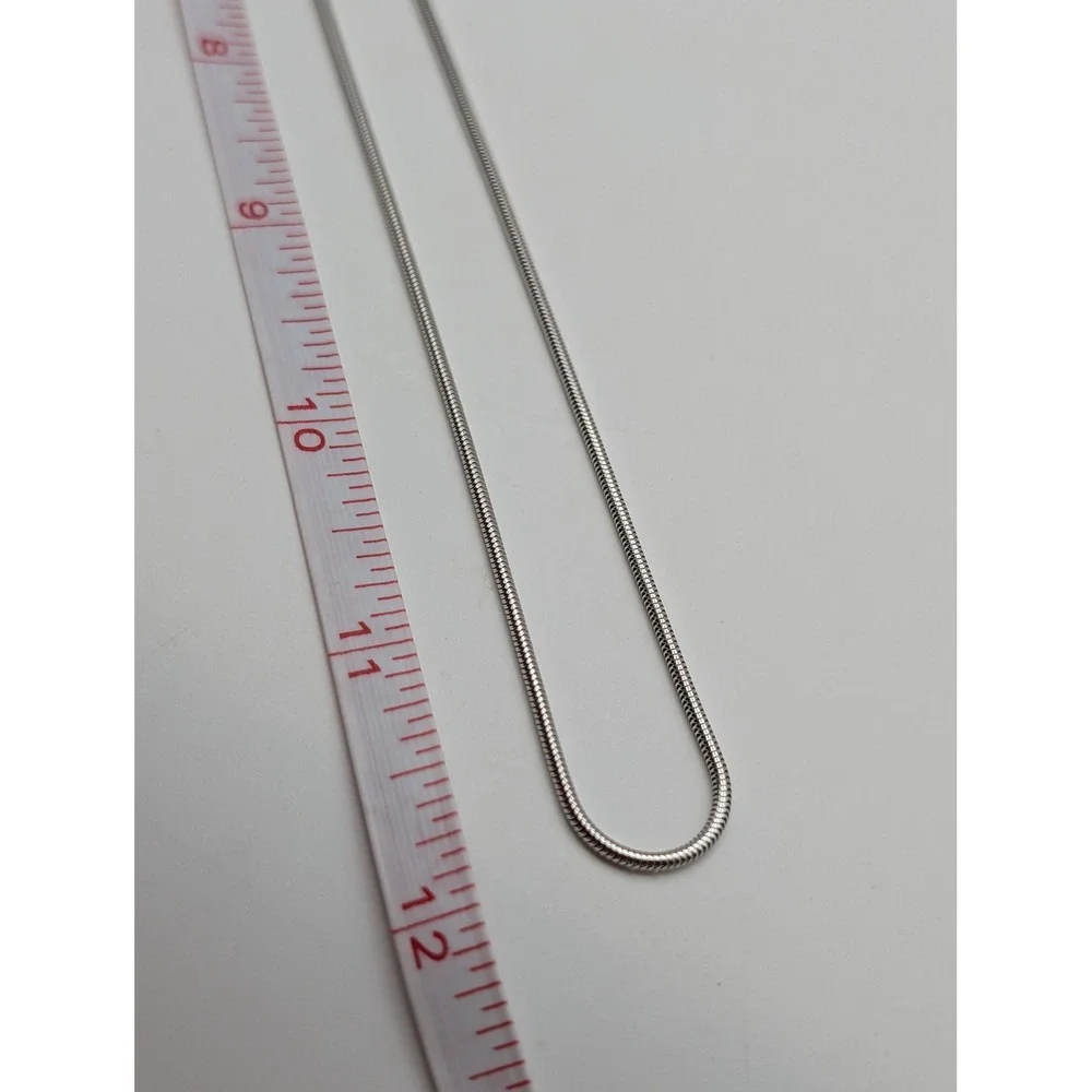 Monet Silver Tone Snake Chain Necklace 24 Inch Thin Minimalist Vintage U-N26-258